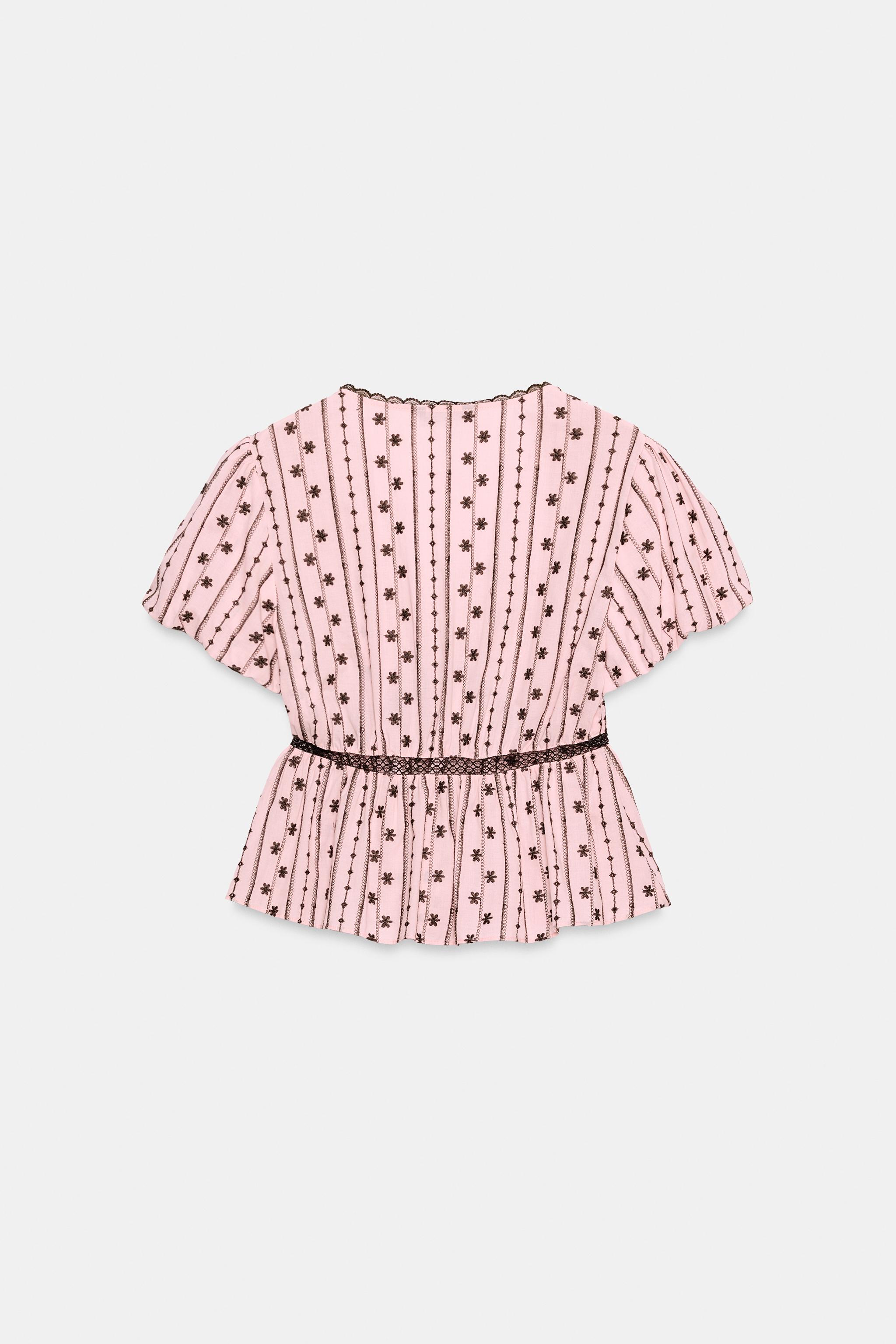 EMBROIDERED TIE TOP